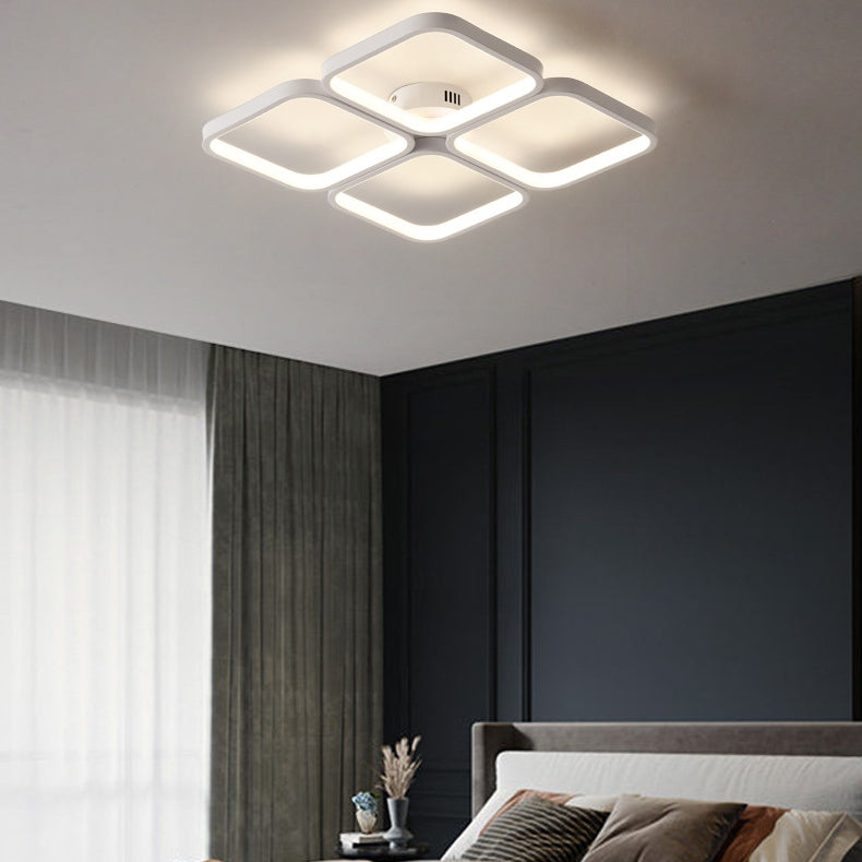 White Acrylic Ceiling Light in Modern Creative Style Geometric LED Flush Mount