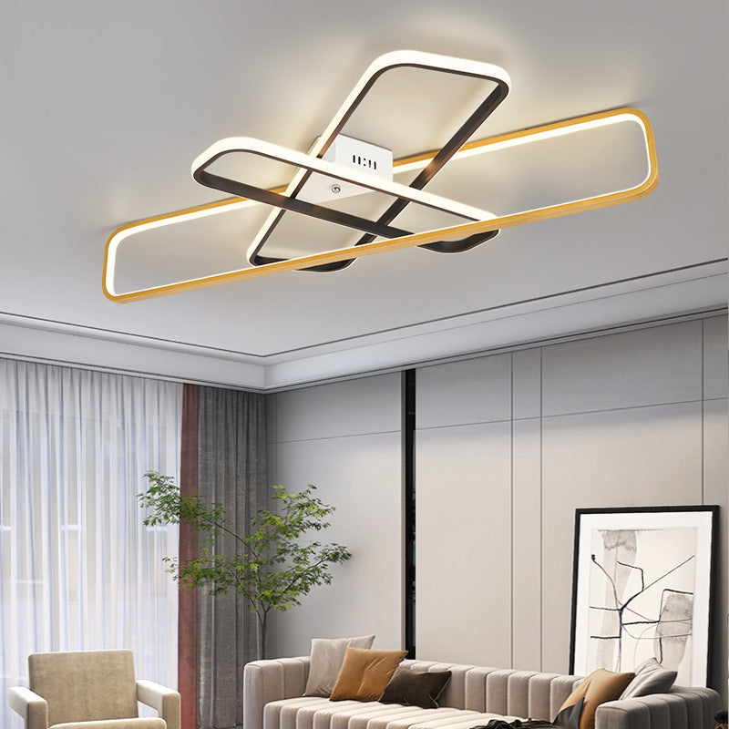 Modern Creative LED Ceiling Light Geometric 3-Light Flush Mount with Silicone Shade