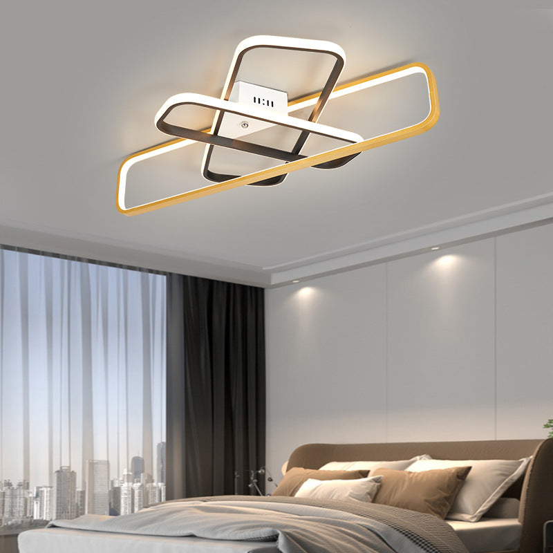 Modern Creative LED Ceiling Light Geometric 3-Light Flush Mount with Silicone Shade