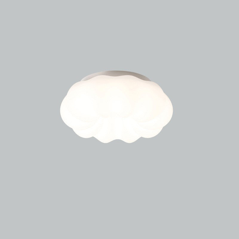 Modern Simplicity LED Flush Mount Cloud Shape Plastic Ceiling Light in White