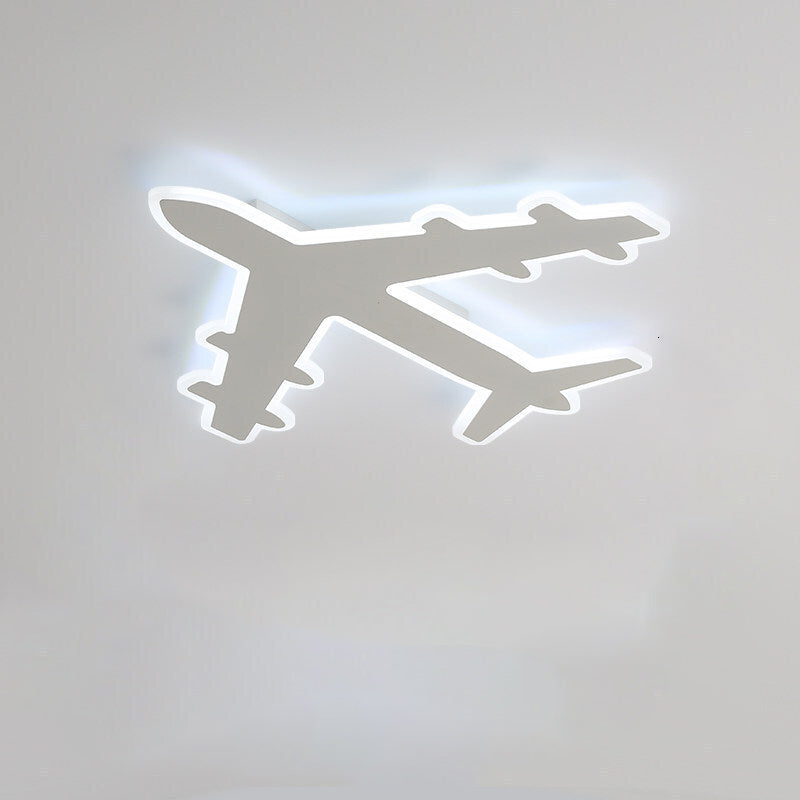 White Airplane LED Ceiling Light in Modern Creative Style Acrylic Flush Mount for Bedroom