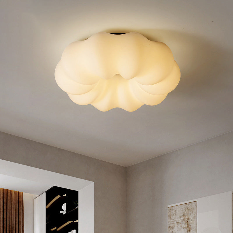 White LED Ceiling Light in Modern Creative Style Cloud Shape Flush Mount for Bedroom