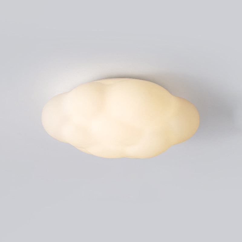 Acrylic LED Flush Mount in Modern Simplicity Cloud Shape Ceiling Light in White