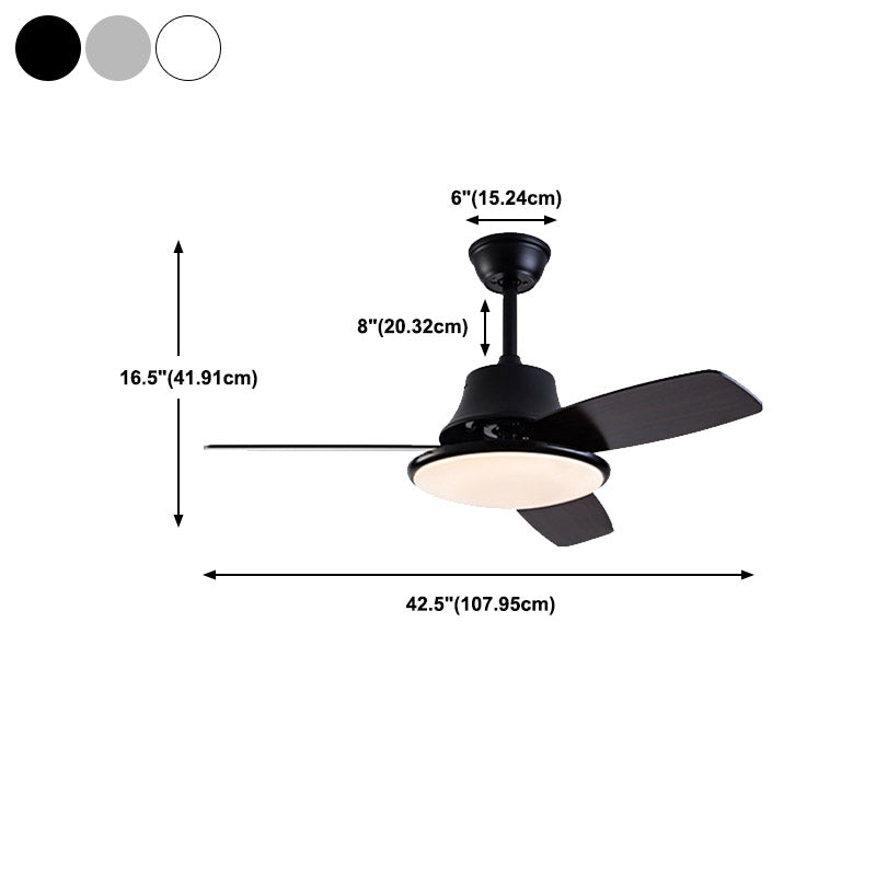 Nordic Style Ceiling Fan Lamp LED Ceiling Fan Light with Wooden Fan Blade for Bedroom