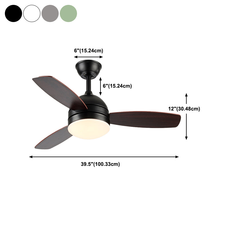 Nordic Style Iron Ceiling Fan Lamp 3th Gears Adjustment Ceiling Fan Light for Bedroom