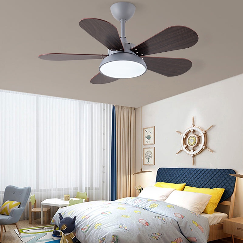 Nordic Style Metal Ceiling Fan Lamp Colorful Ceiling Fan Light for Children Room