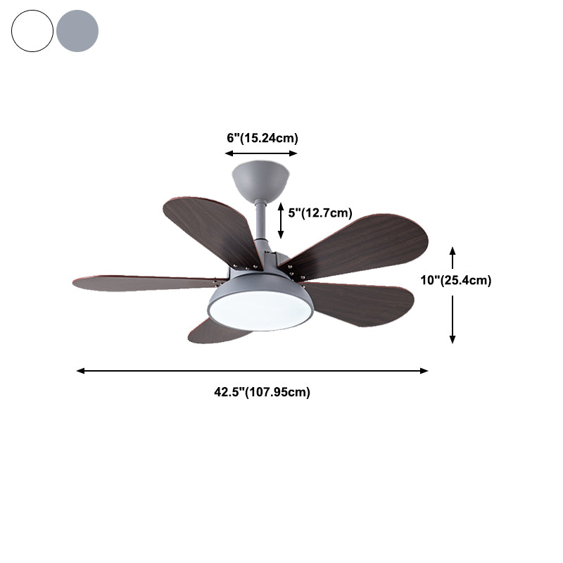 Nordic Style Metal Ceiling Fan Lamp Colorful Ceiling Fan Light for Children Room