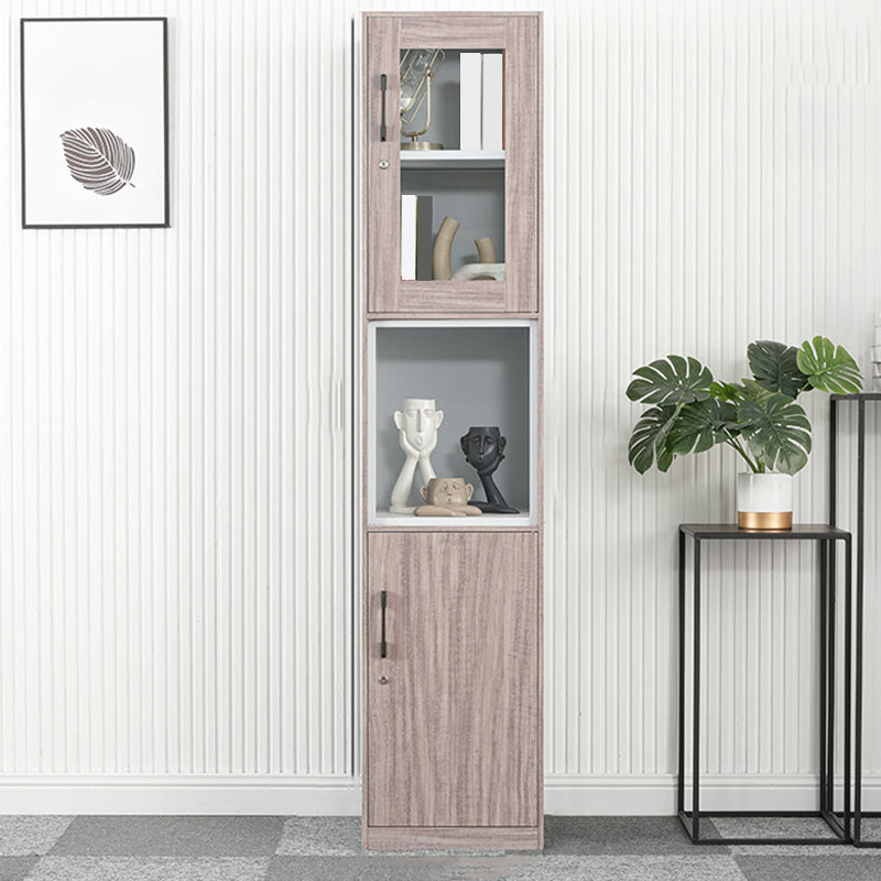 Closed Metal Bookcase Modern Home Living Room Bedroom Standard Bookshelf