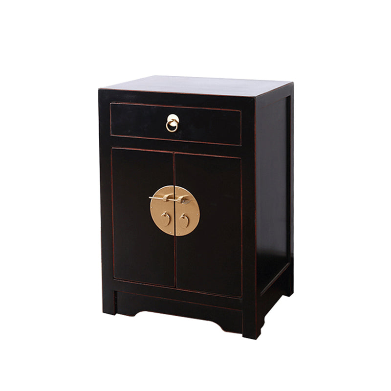 Solid Wood Nightstand with Cabinet 27.5"Tall 1 - Drawer Nightstand