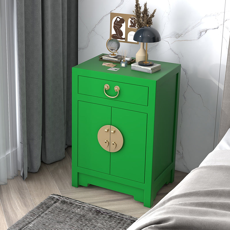 Solid Wood Nightstand with Cabinet 27.5"Tall 1 - Drawer Nightstand