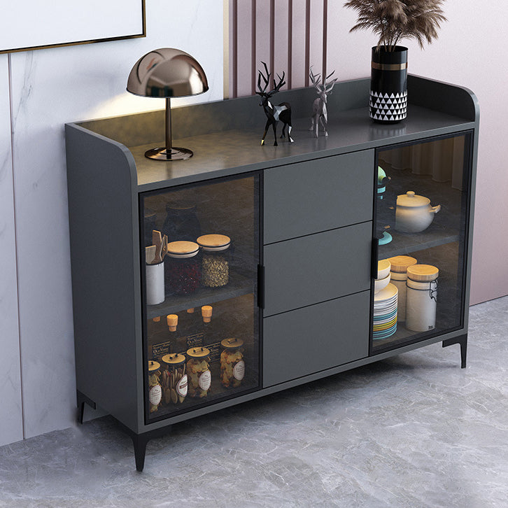 Glam Style Sideboard Engineered Wood Sideboard with Drawers and Storage