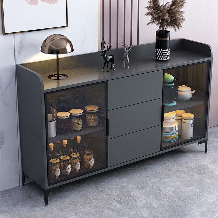 Glam Style Sideboard Engineered Wood Sideboard with Drawers and Storage