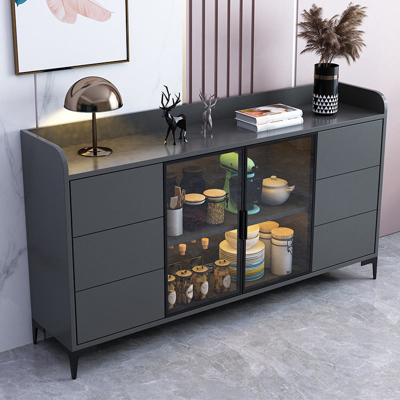 Glam Style Sideboard Engineered Wood Sideboard with Drawers and Storage