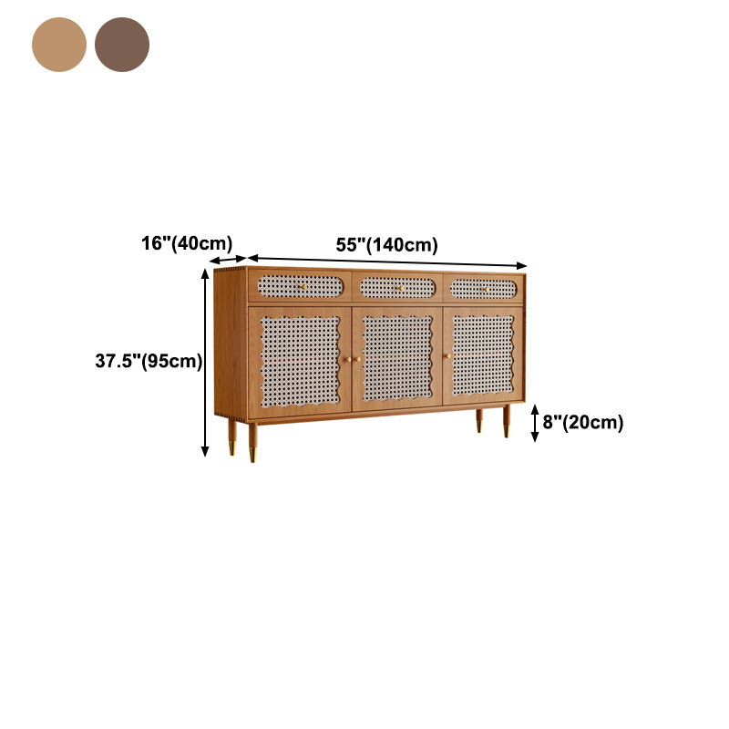 15.75"W Sideboard Glam Style Solid Wood Dining Server for Kitchen Living Room