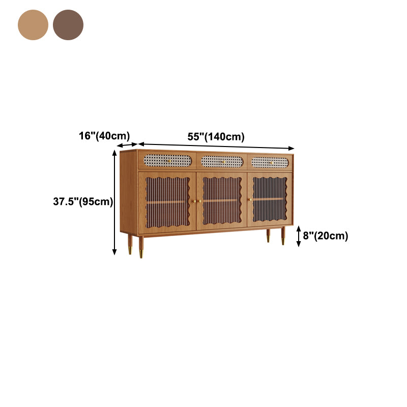 15.75"W Sideboard Glam Style Solid Wood Dining Server for Kitchen Living Room