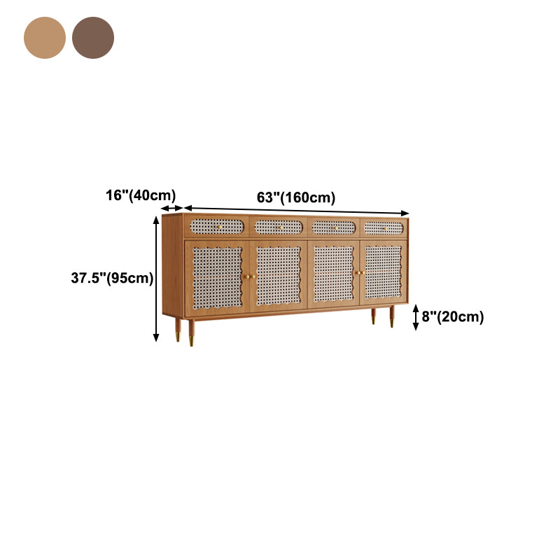 15.75"W Sideboard Glam Style Solid Wood Dining Server for Kitchen Living Room