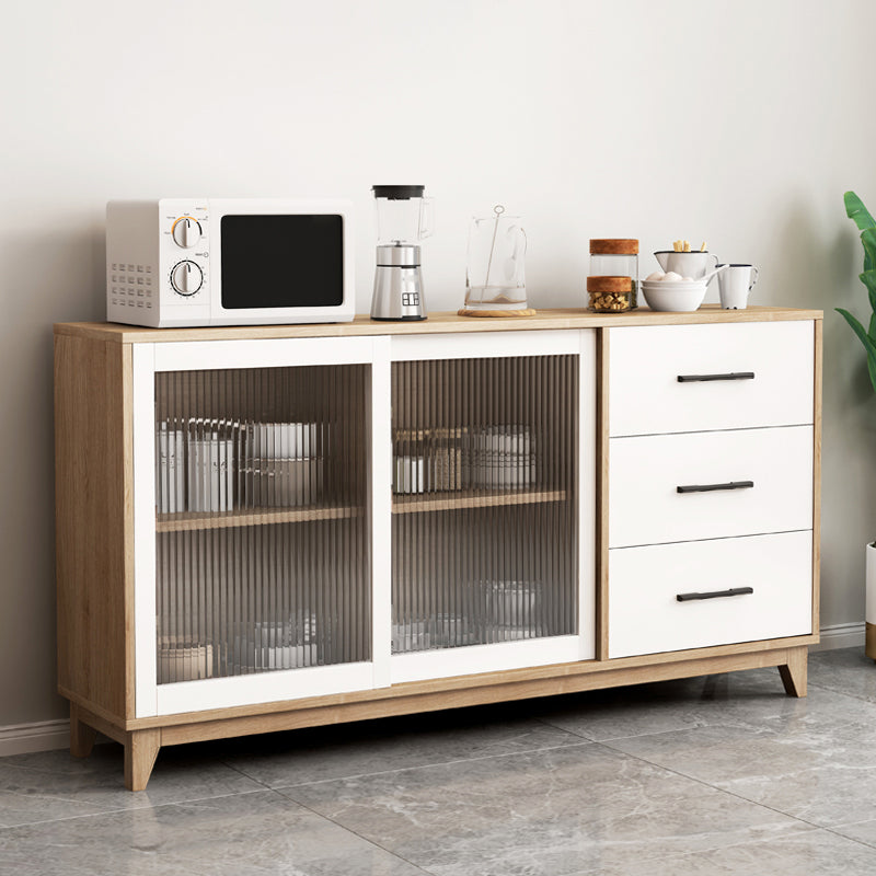 Rectangle Wooden Sideboard Modern Kitchen Sideboard for Dining Room