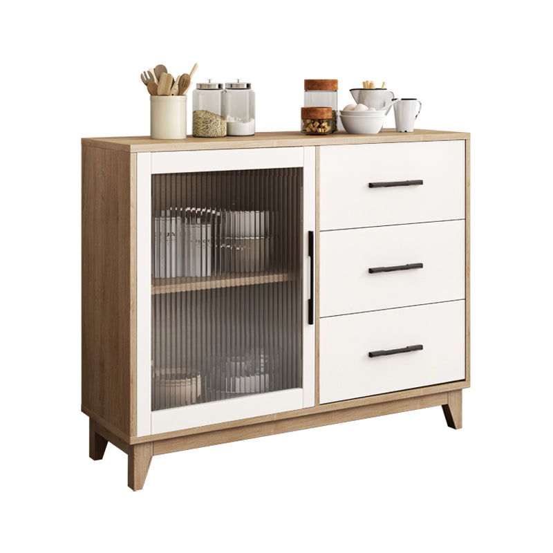 Rectangle Wooden Sideboard Modern Kitchen Sideboard for Dining Room