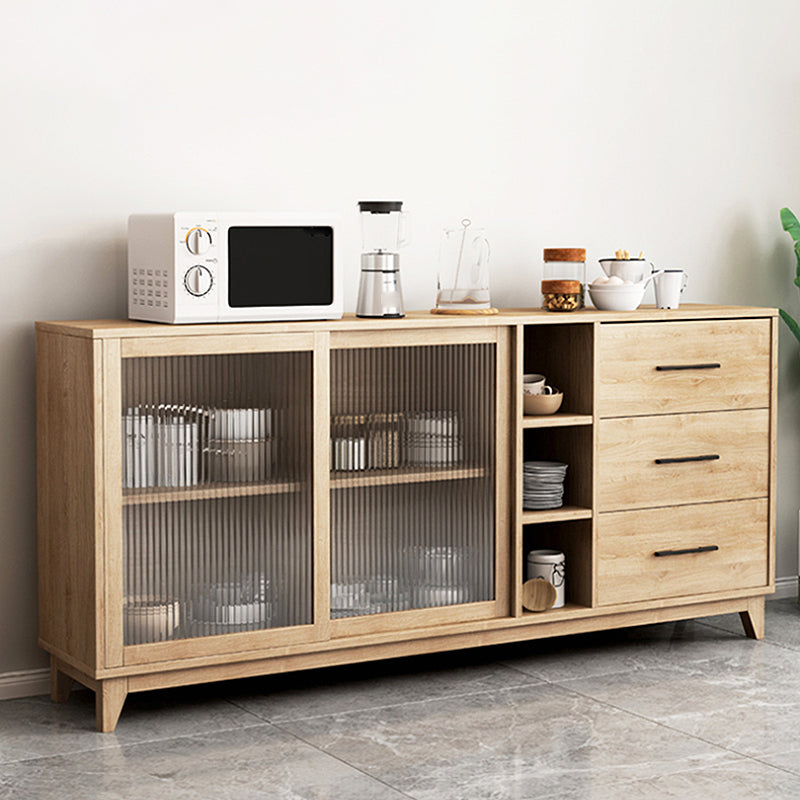 Rectangle Wooden Sideboard Modern Kitchen Sideboard for Dining Room