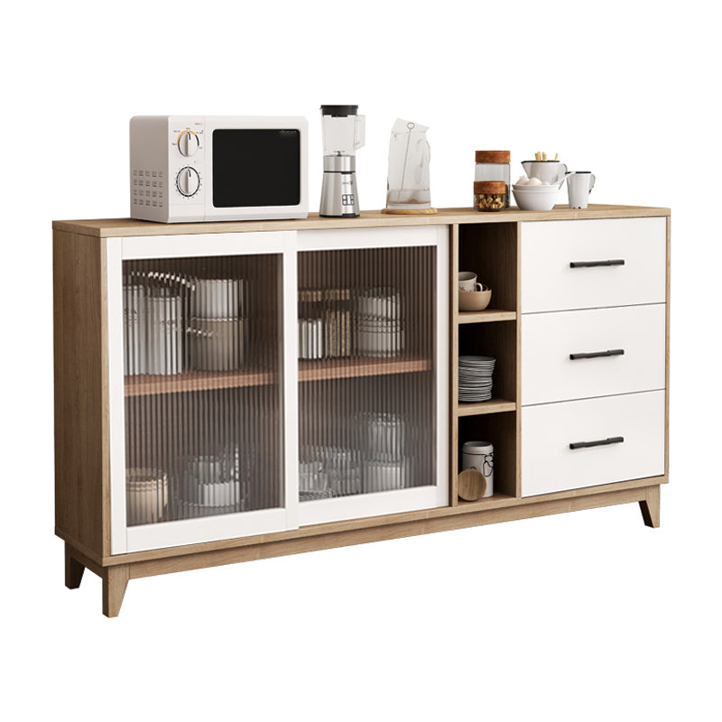 Rectangle Wooden Sideboard Modern Kitchen Sideboard for Dining Room