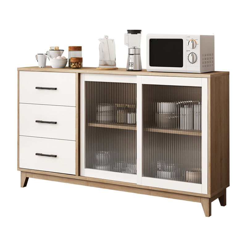 Rectangle Wooden Sideboard Modern Kitchen Sideboard for Dining Room