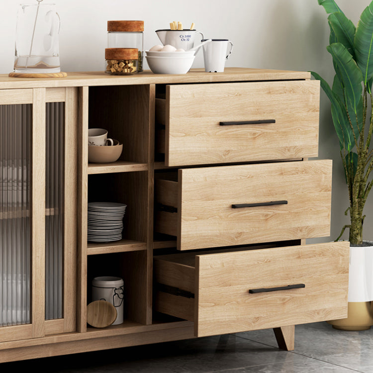 Rectangle Wooden Sideboard Modern Kitchen Sideboard for Dining Room