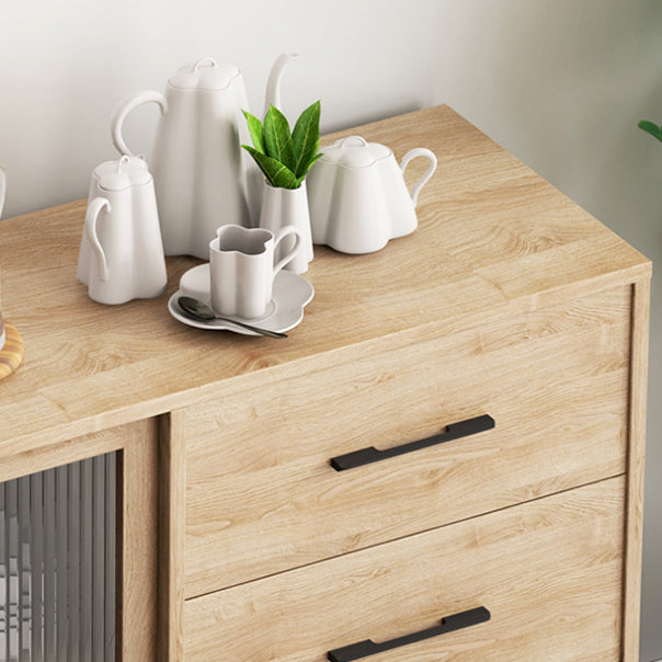 Rectangle Wooden Sideboard Modern Kitchen Sideboard for Dining Room