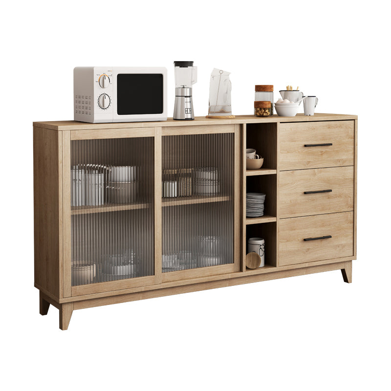 Rectangle Wooden Sideboard Modern Kitchen Sideboard for Dining Room