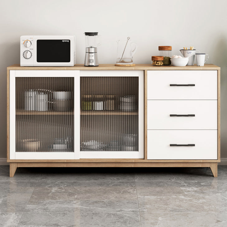 Rectangle Wooden Sideboard Modern Kitchen Sideboard for Dining Room