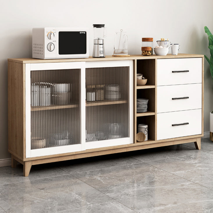 Rectangle Wooden Sideboard Modern Kitchen Sideboard for Dining Room