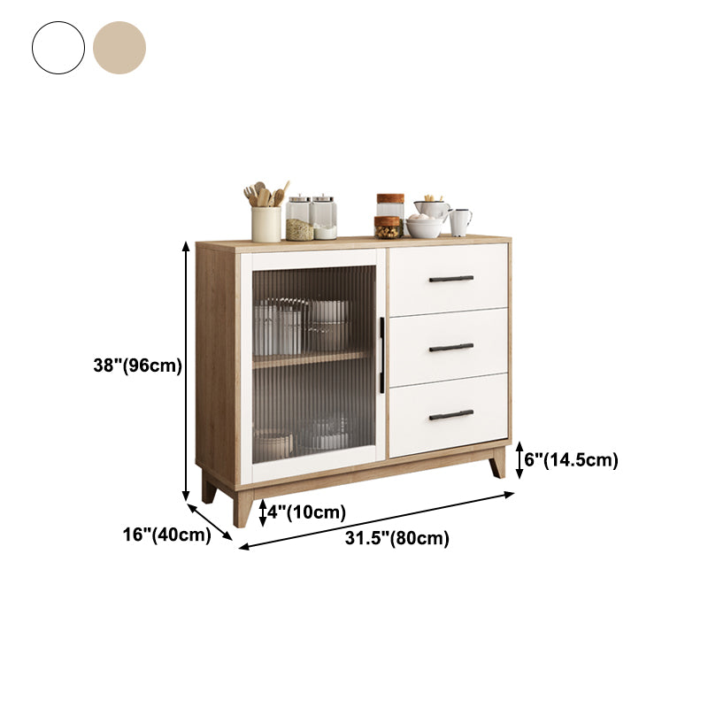 Rectangle Wooden Sideboard Modern Kitchen Sideboard for Dining Room