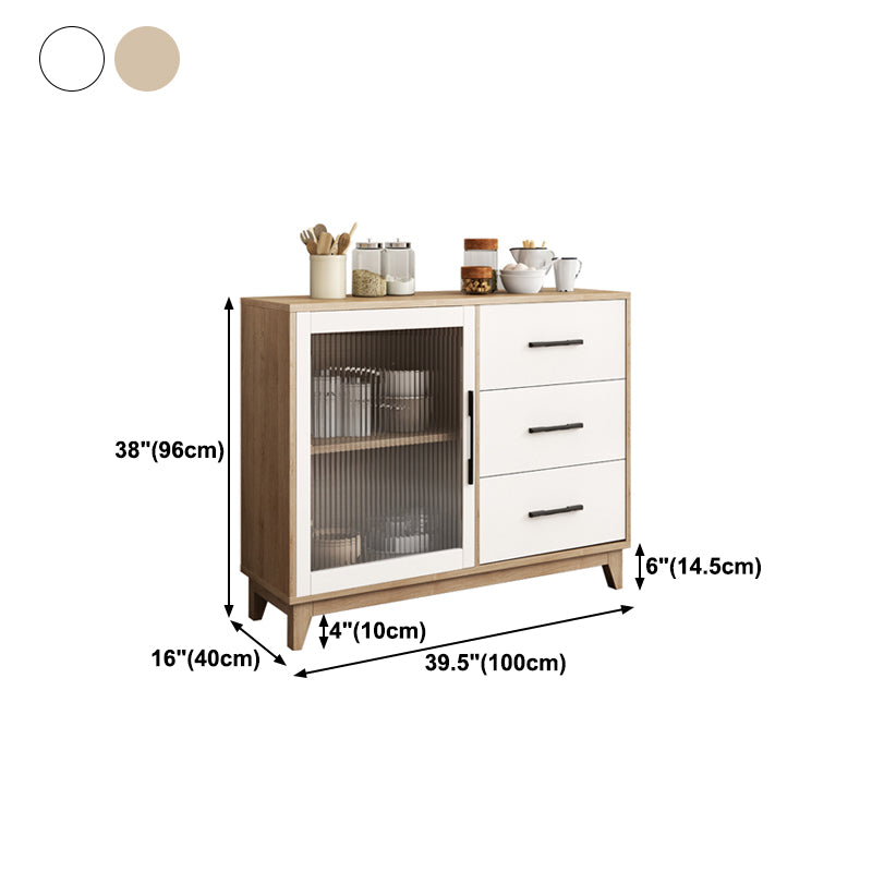 Rectangle Wooden Sideboard Modern Kitchen Sideboard for Dining Room