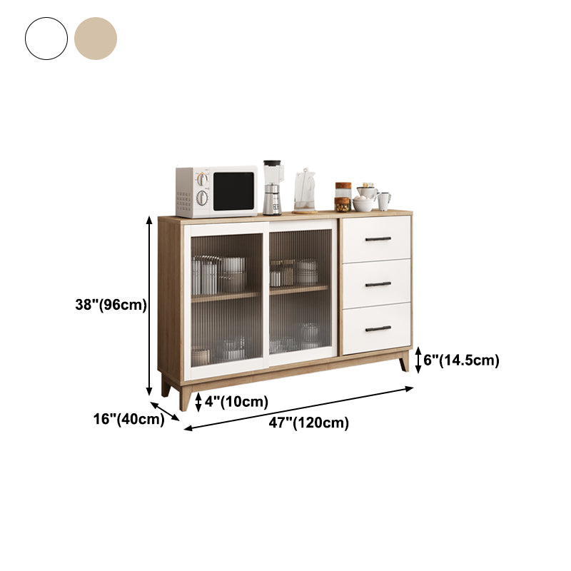 Rectangle Wooden Sideboard Modern Kitchen Sideboard for Dining Room