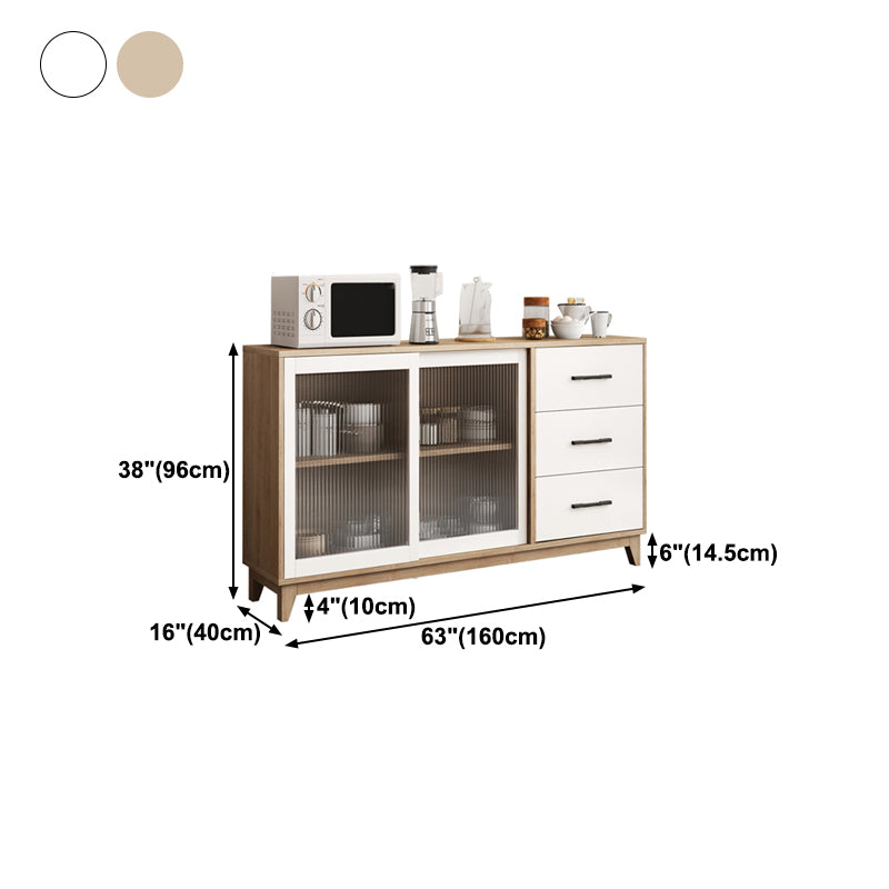 Rectangle Wooden Sideboard Modern Kitchen Sideboard for Dining Room