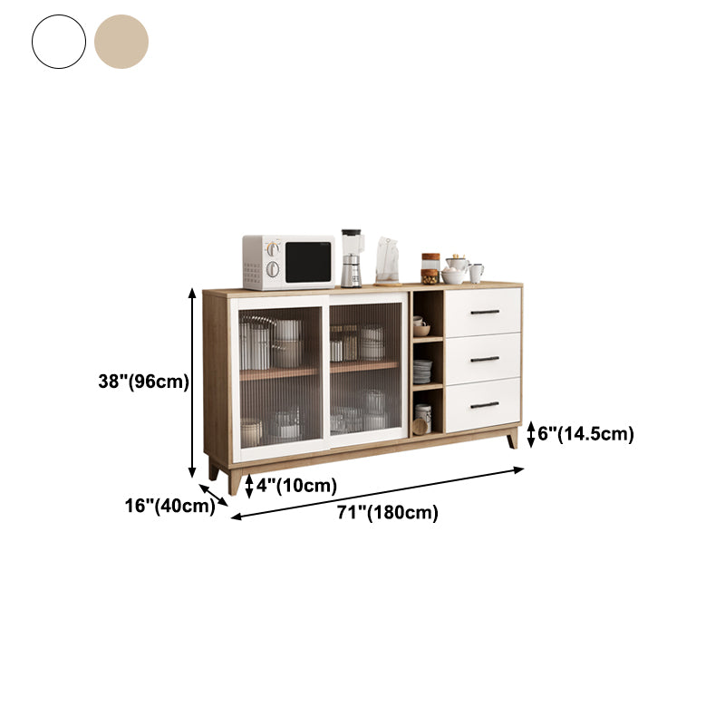 Rectangle Wooden Sideboard Modern Kitchen Sideboard for Dining Room