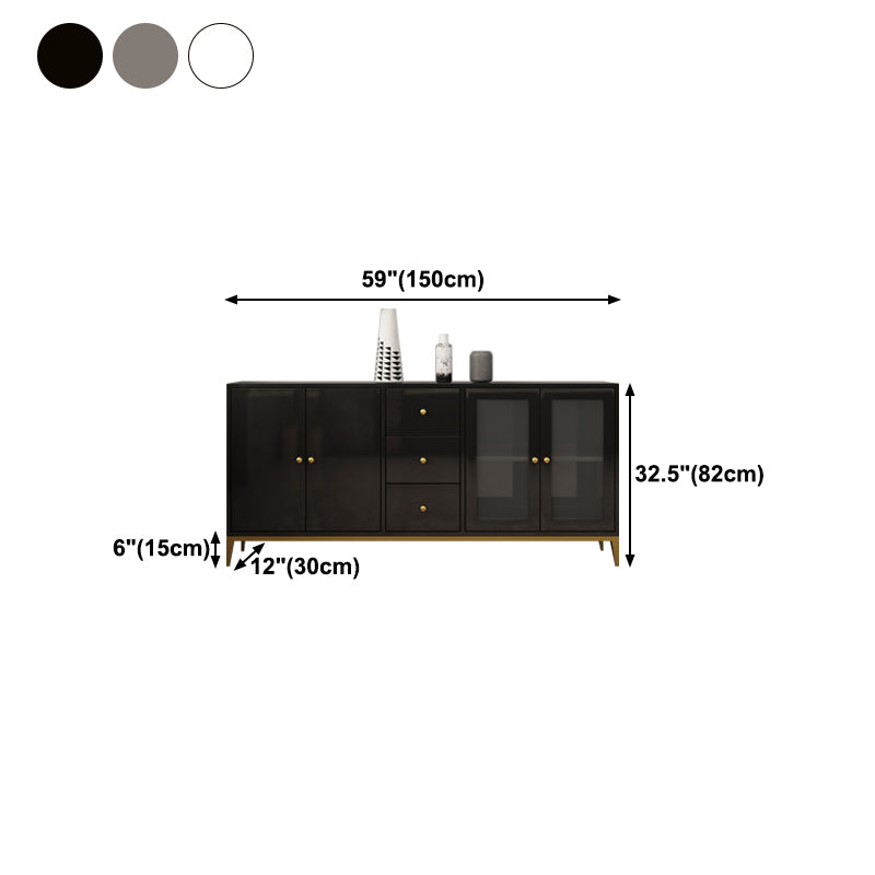 32"H Sideboard Glam Style Sideboard Buffet for Living Room and Kitchen