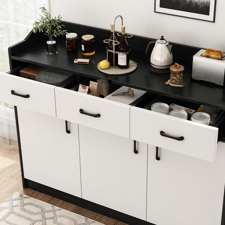 Contemporary Sideboard Engineered Wood Dining Sideboard Table with Cabinet