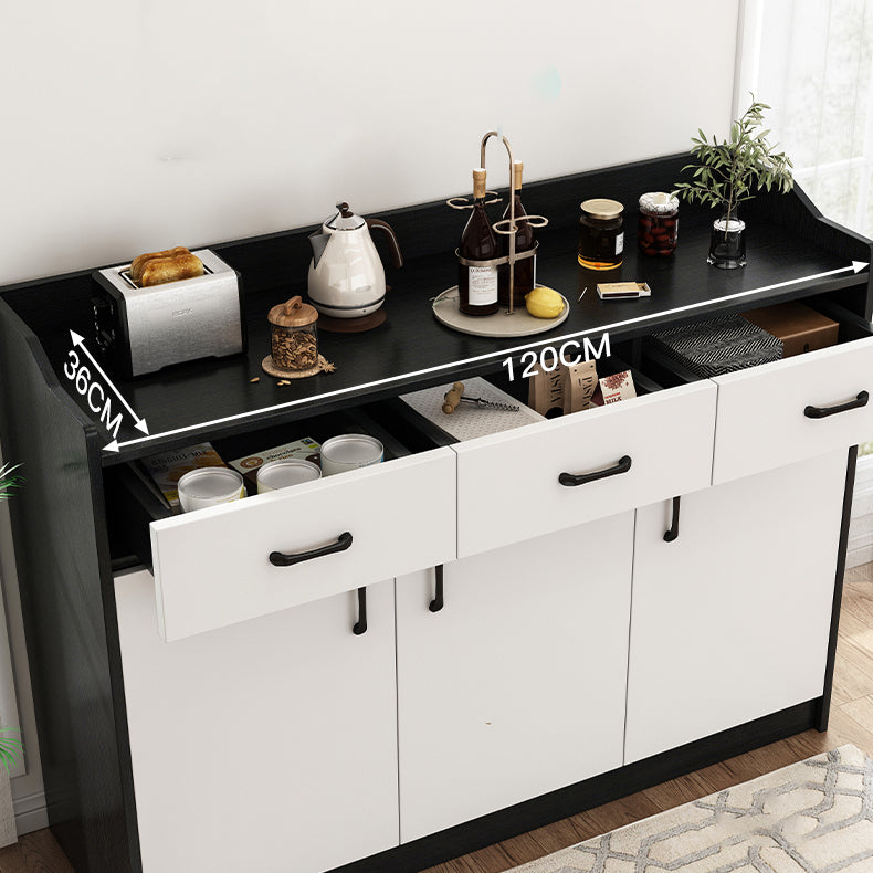 Contemporary Sideboard Engineered Wood Dining Sideboard Table with Cabinet