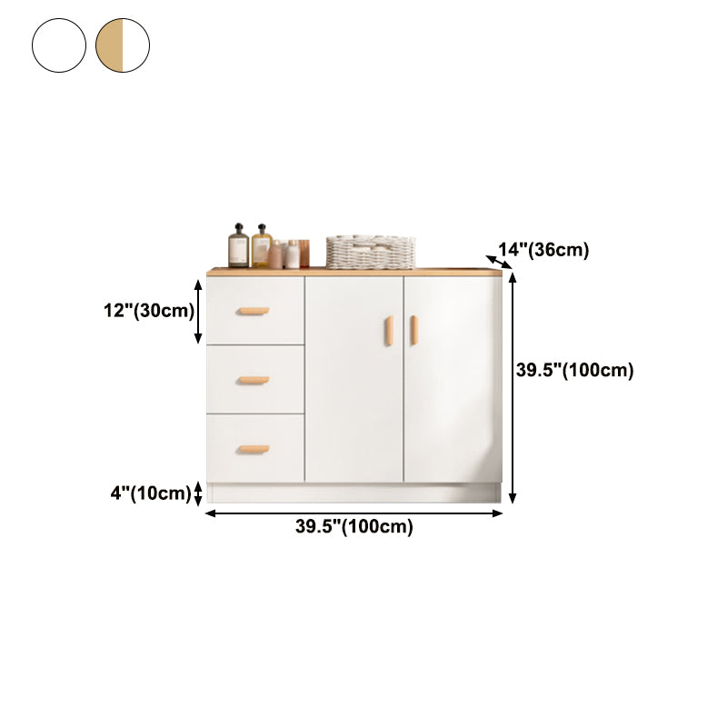 Contemporary Sideboard Engineered Wood Dining Sideboard Table with Cabinet