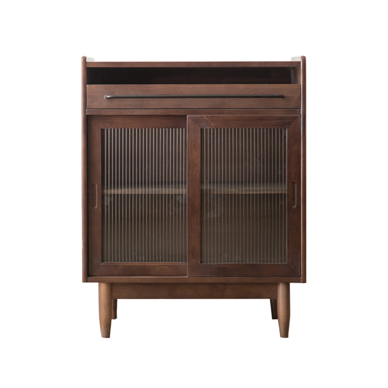 Modern Wood 36"H Sideboard Buffet Door Dining Room Buffet Server with Sliding Doors