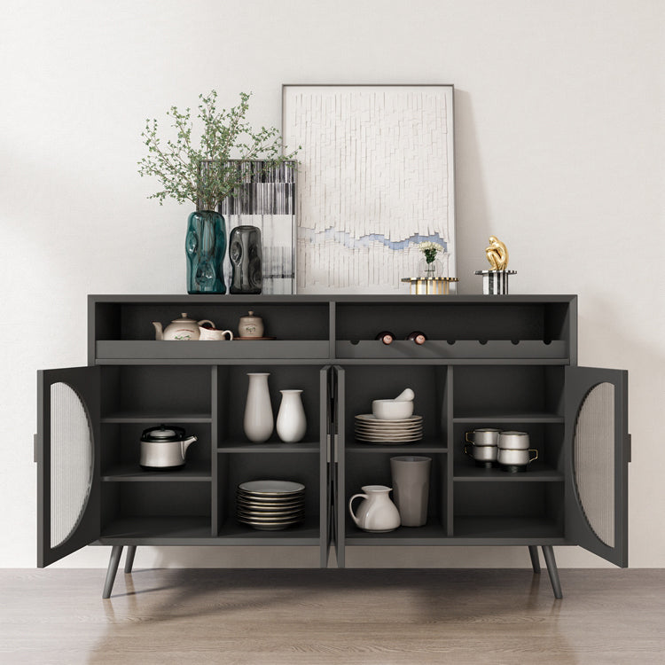 Modern Wood 39"H Sideboard Buffet Door Dining Room Buffet Server