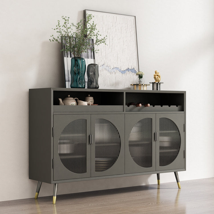 Modern Wood 39"H Sideboard Buffet Door Dining Room Buffet Server