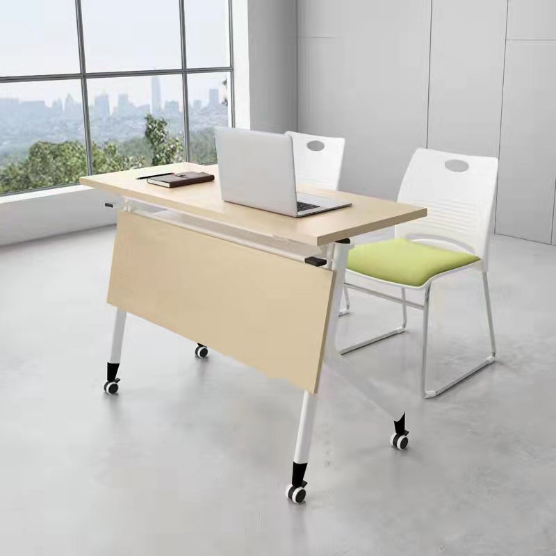 Modern Manufacture Wood Top Office Desk Rectangle Desk with Wheels