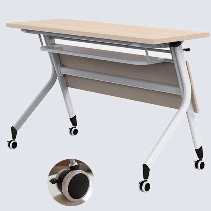 Modern Manufacture Wood Top Office Desk Rectangle Desk with Wheels