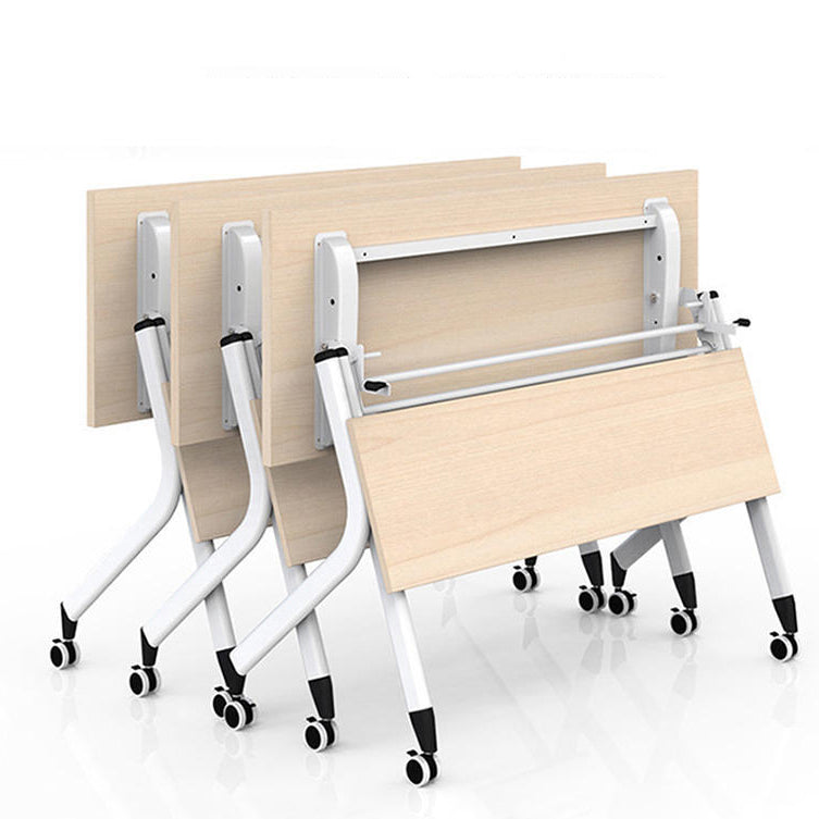 Modern Manufacture Wood Top Office Desk Rectangle Desk with Wheels