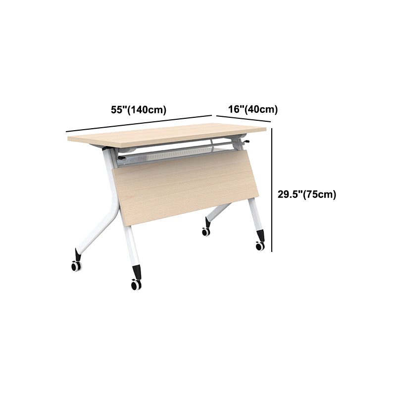 Modern Manufacture Wood Top Office Desk Rectangle Desk with Wheels