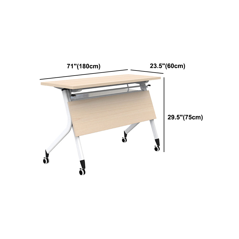 Modern Manufacture Wood Top Office Desk Rectangle Desk with Wheels