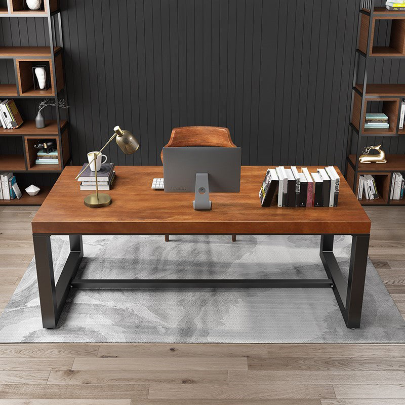 Industrial Rectangular Writing Desk Solid Wood Office Desk for Office