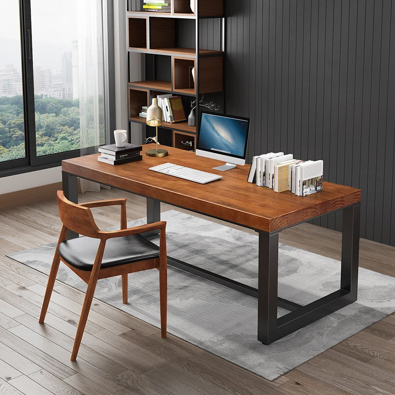 Industrial Rectangular Writing Desk Solid Wood Office Desk for Office