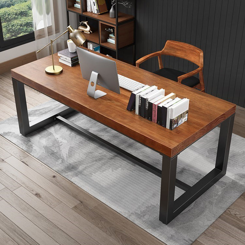 Industrial Rectangular Writing Desk Solid Wood Office Desk for Office